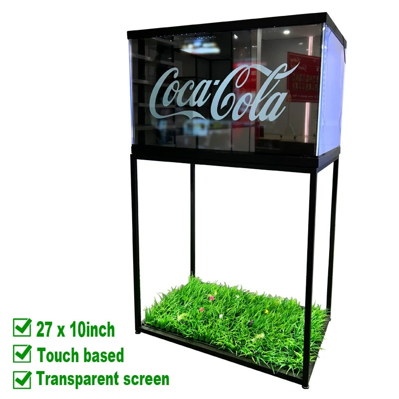 27x10 Metal Döşəmə Standı Şəffaf Sensorlu Ekran