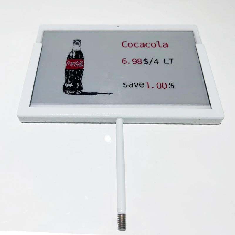 7.3 düymlük elektron qiymət etiketi metal vida montajı Coca-kola stili