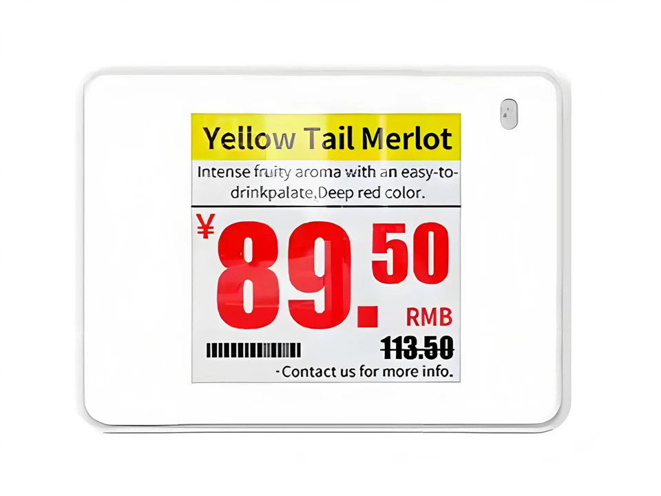 1.54 düym Dörd Rəngli Elektron Qiymət Etiketi