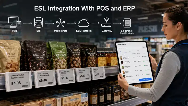 POS və ERP ilə Elektron Rəf Etiketinin İnteqrasiyası: API, Məlumat Xəritəçəkmə, Səhvlərin İdarə E...