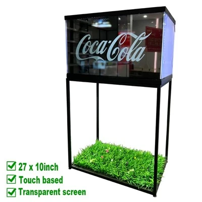 27x10 Metal Döşəmə Standı Şəffaf Sensorlu Ekran